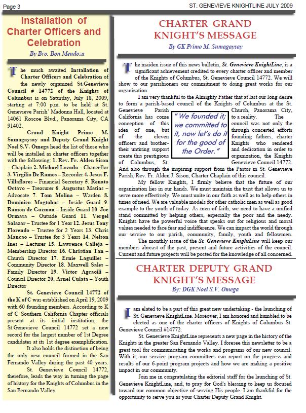 Knightline July 2009 page 3