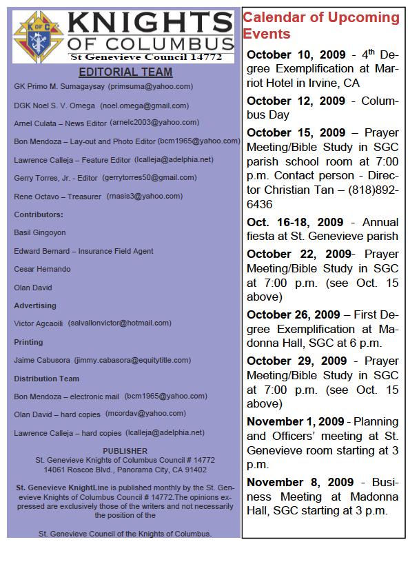 Knightline September 2009 page 12