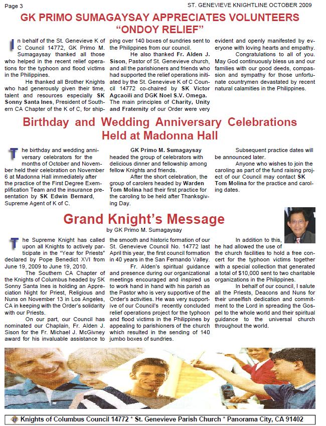 Knightline October 2009 page 3