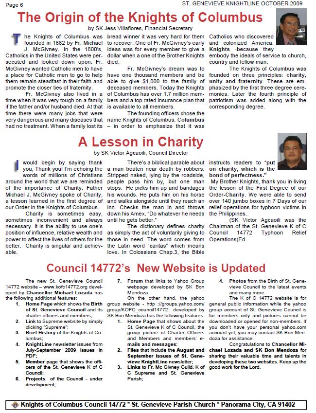 Knightline October 2009 page 6