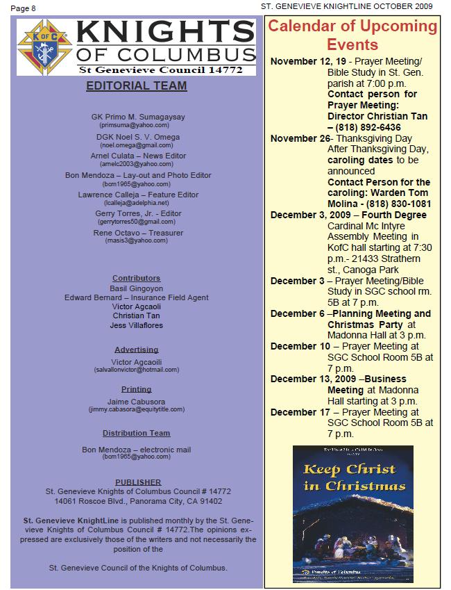 Knightline October 2009 page 8