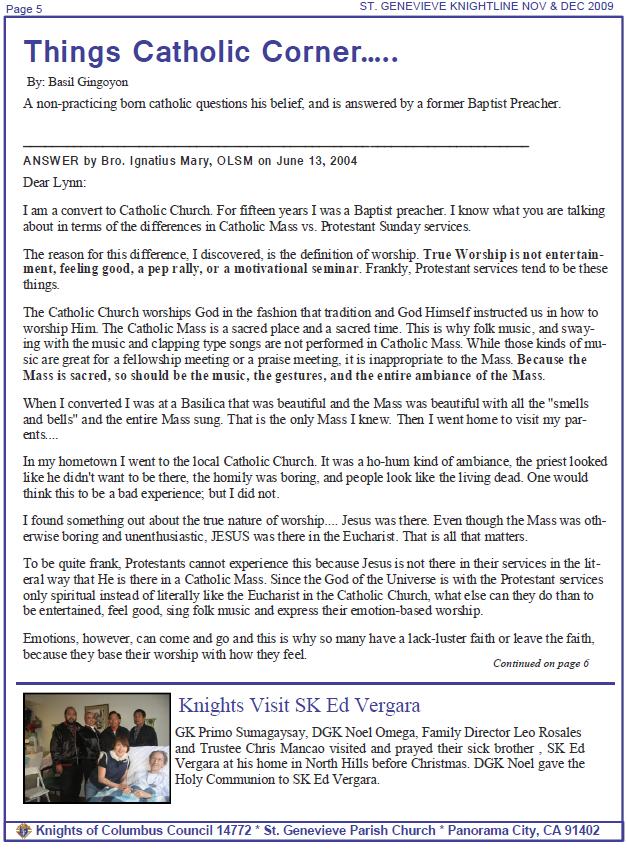 Knightline November-December 2009 page 5
