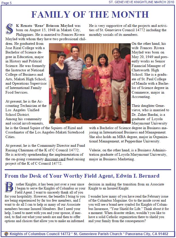 Knightline February-March 2010 page 5