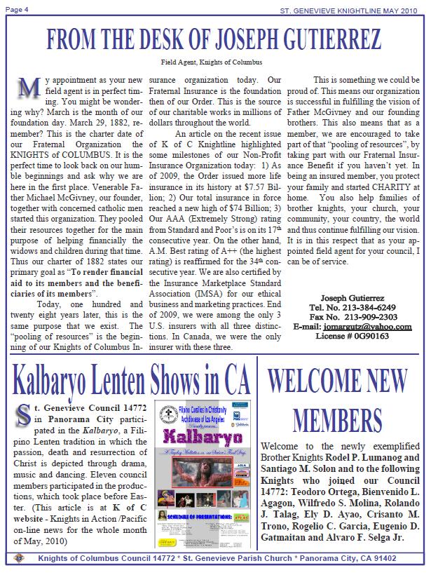 Knightline April-May 2010 page 4