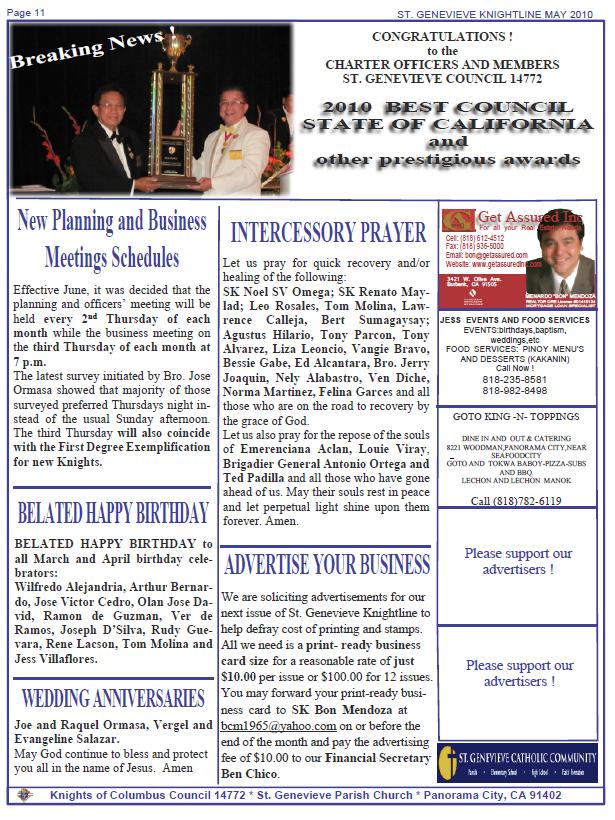 Knightline April-May 2010 page 11