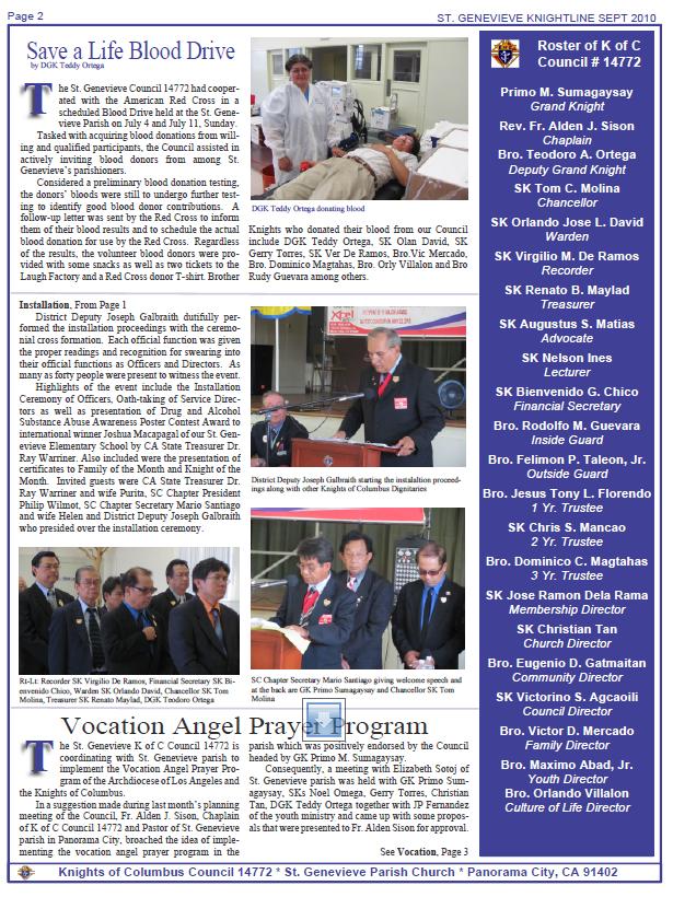 Knightline September 2010 page 2