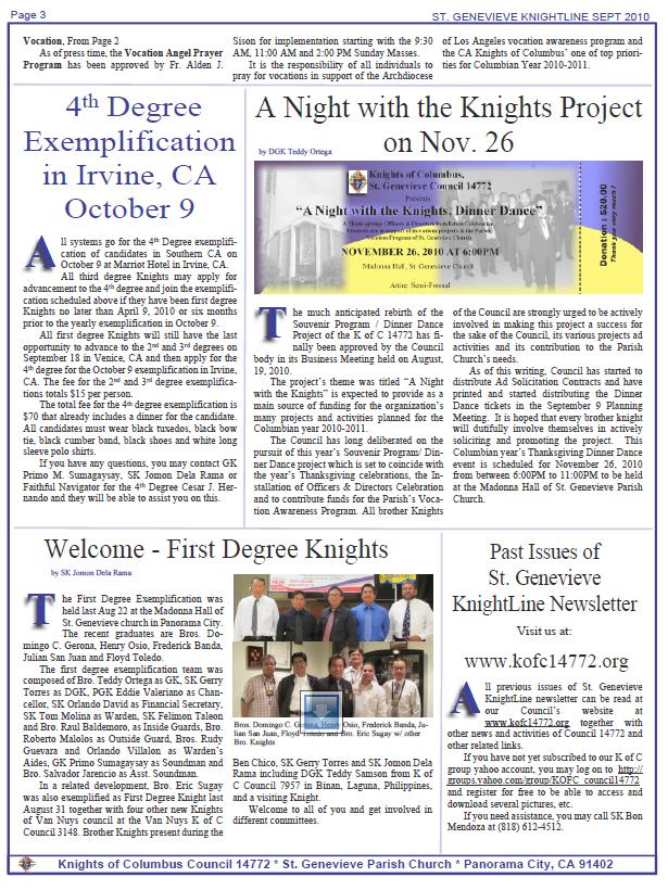 Knightline September 2010 page 3