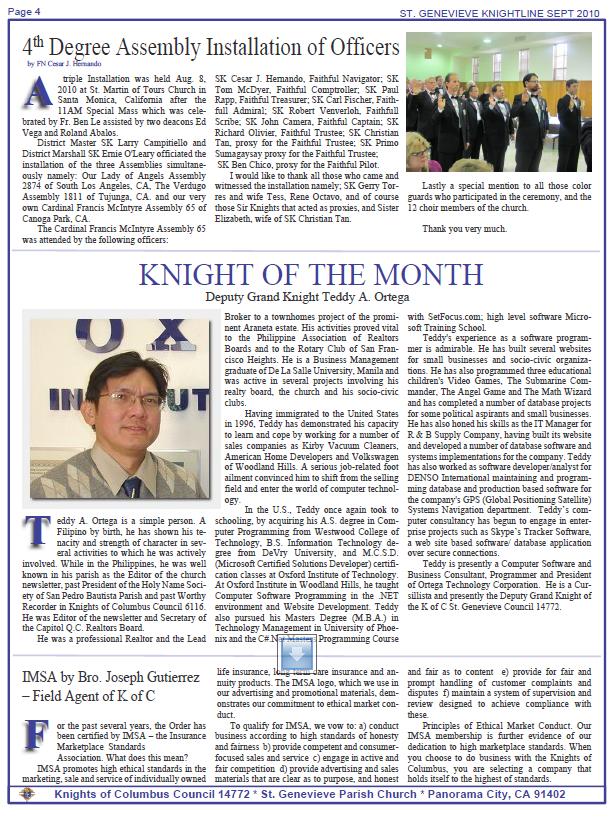 Knightline September 2010 page 4
