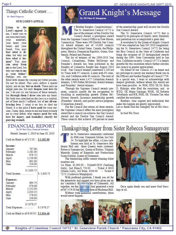 Knightline September 2010 page 5