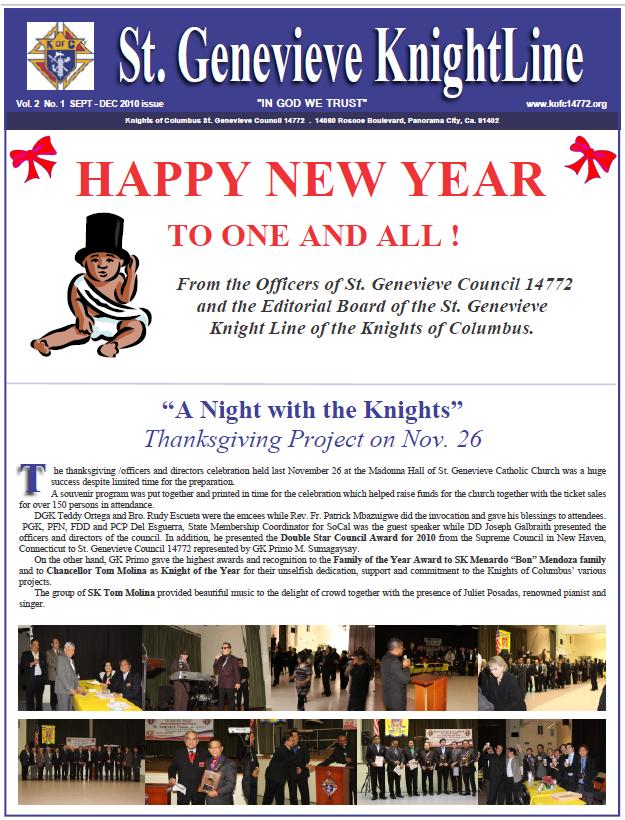 Knightline January 2011 cover