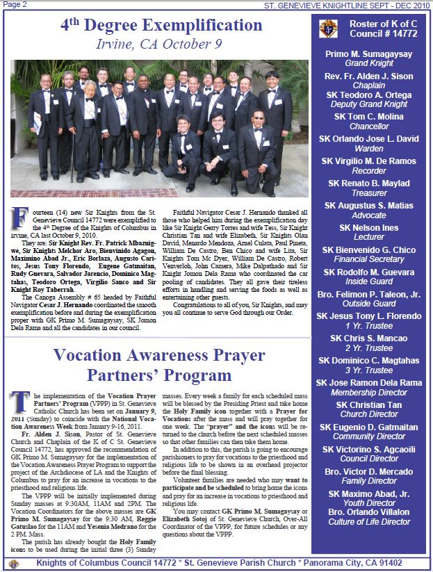 Knightline January 2011 page 2