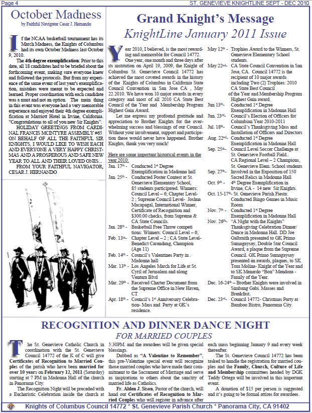Knightline January 2011 page 4