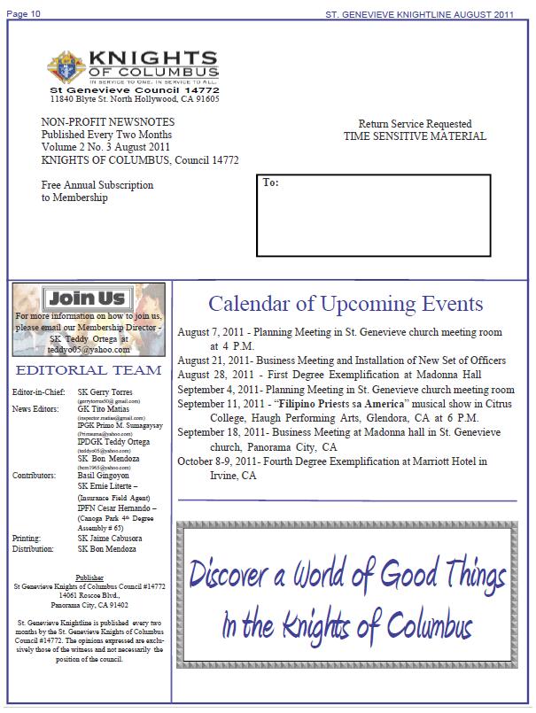 Knightline August 2011 page 9