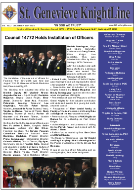 Knightline December 2017 cover